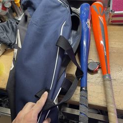 Easton baseball kit  1 bag 2 bats 1 ball 