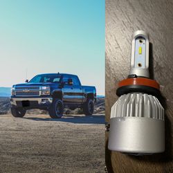 H3 LED Fog Light Bulb 6500K White, 30W 8000Lumen, H3 LED Headlight Bulbs for Fog Lamp DRL High/Low Beam, Canbus Error Free Long Lifespan