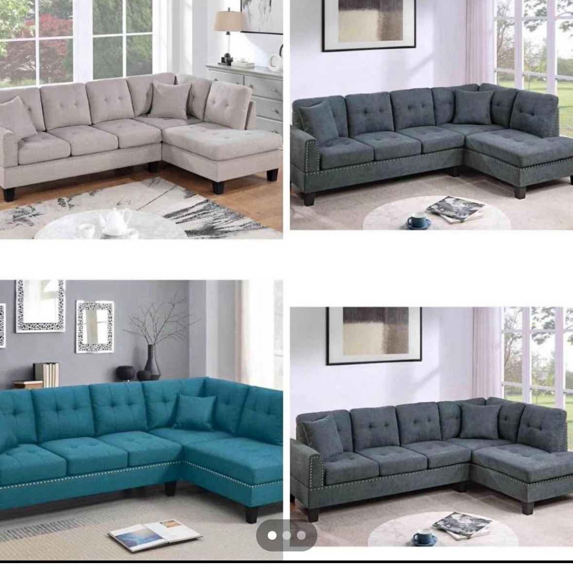 Sectional With Ottoman Set