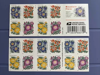 Deal 2022 Mountain Flora Forever Stamps Scott #5(contact info removed), 5 Sheets Total 100 MNH