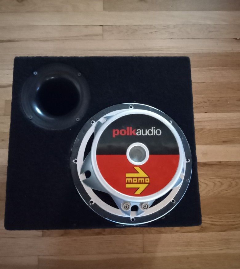 10" Polk Audio Subwoofer In Custom Aero port Enclosure