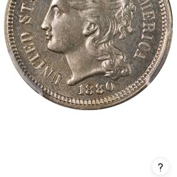 1880 3 Cent Nickel 