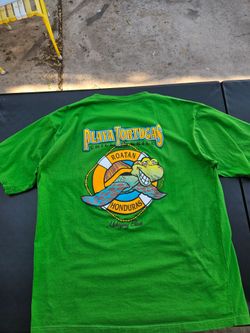 Playa Tortugas Roatan Hondorus Mahogany Beach Vintage Difer Sportswear Surf Tee