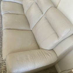 Faux Leather Sofa