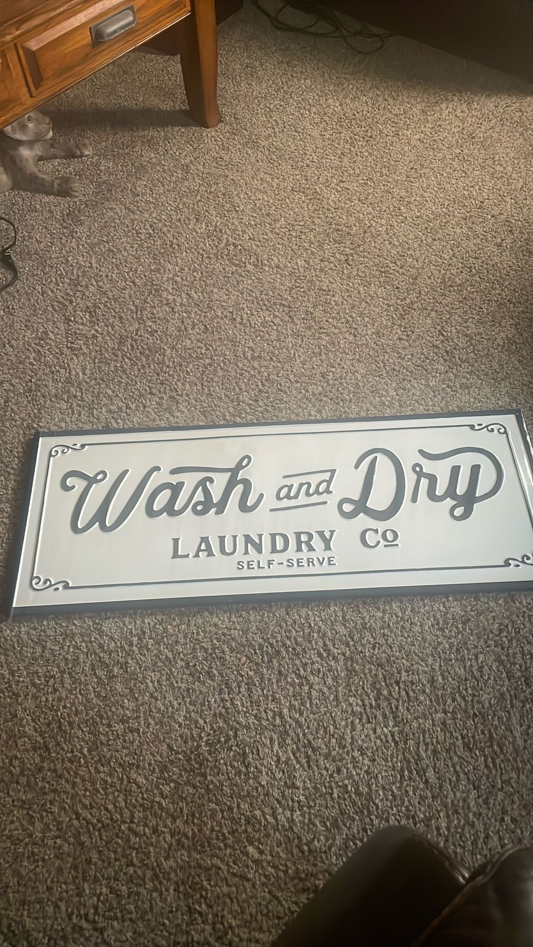 Large Metal Laundry Mat Advertising Sign 40.00