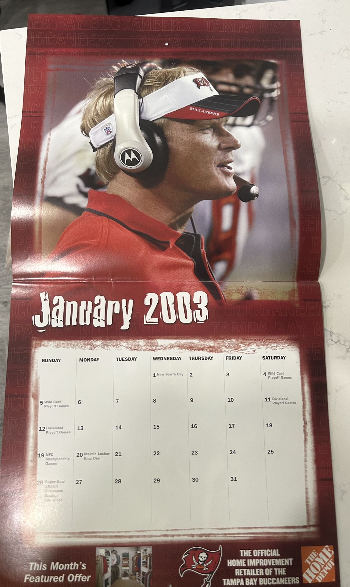 2003 Tampa Bay Buccaneers Calendar