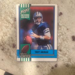 troy aikman record breaking card