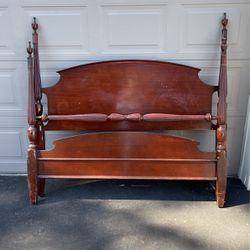 Free- Mahogany Queen Bed frame.