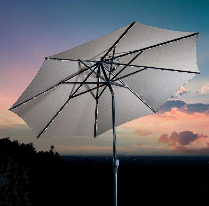 10ft Solar LED Patio Umbrella -New for Sale in Monroeville, PA - OfferUp