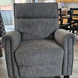 Small Manual Gray Recliner 