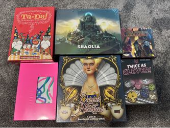 Set of 6 modern board games NEW AND SEALED
