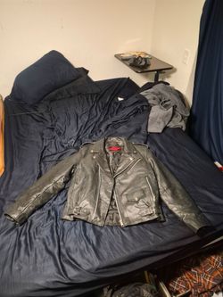 Leather motorcycle jacket Medium