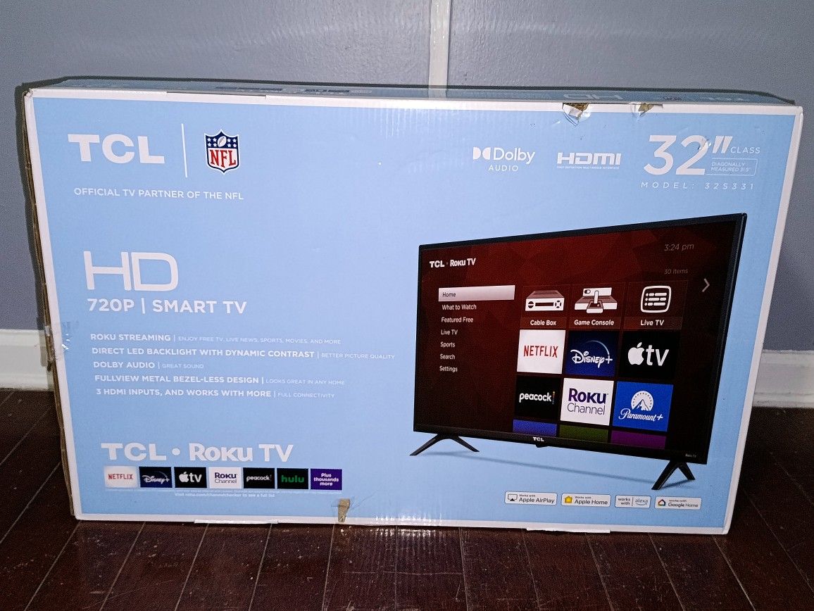 Smart Tv HD Roku 32 pulgadas con entrada HDMI y dolby audio