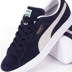 PUMA Dark Blue Suede Classic Sneakers 
