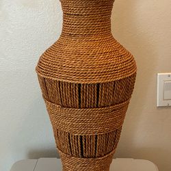 Woven Wicker Rope Vase