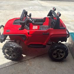 Toddler 1 to 5 Jeep works. Has music controller.