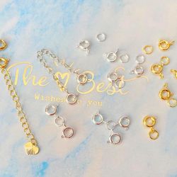 Spring Clasps 14K Gold Plated and Silver Plated with Open Jump Rings