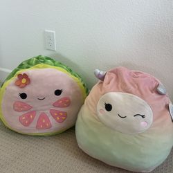 large squishmallow bundle set pink ombré watermelon flower stuffed animal squishy