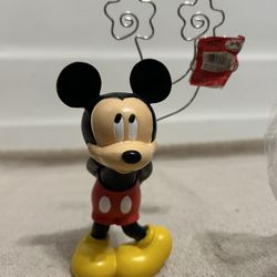 Disney Mickey Mouse Photo Holder Figurine Measures 7” (H) (New)