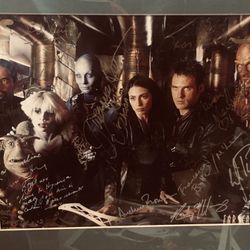 Farscape Cast In Costume Hand Sighed Photo.