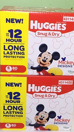 HUGGIES size 6 (80 diapers) $23 each