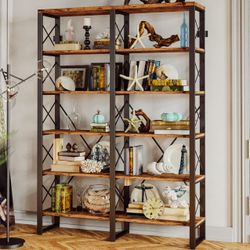 6 Tier Double Bookshelf