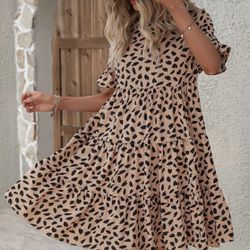 Women’s Leopard Print Dress Size L