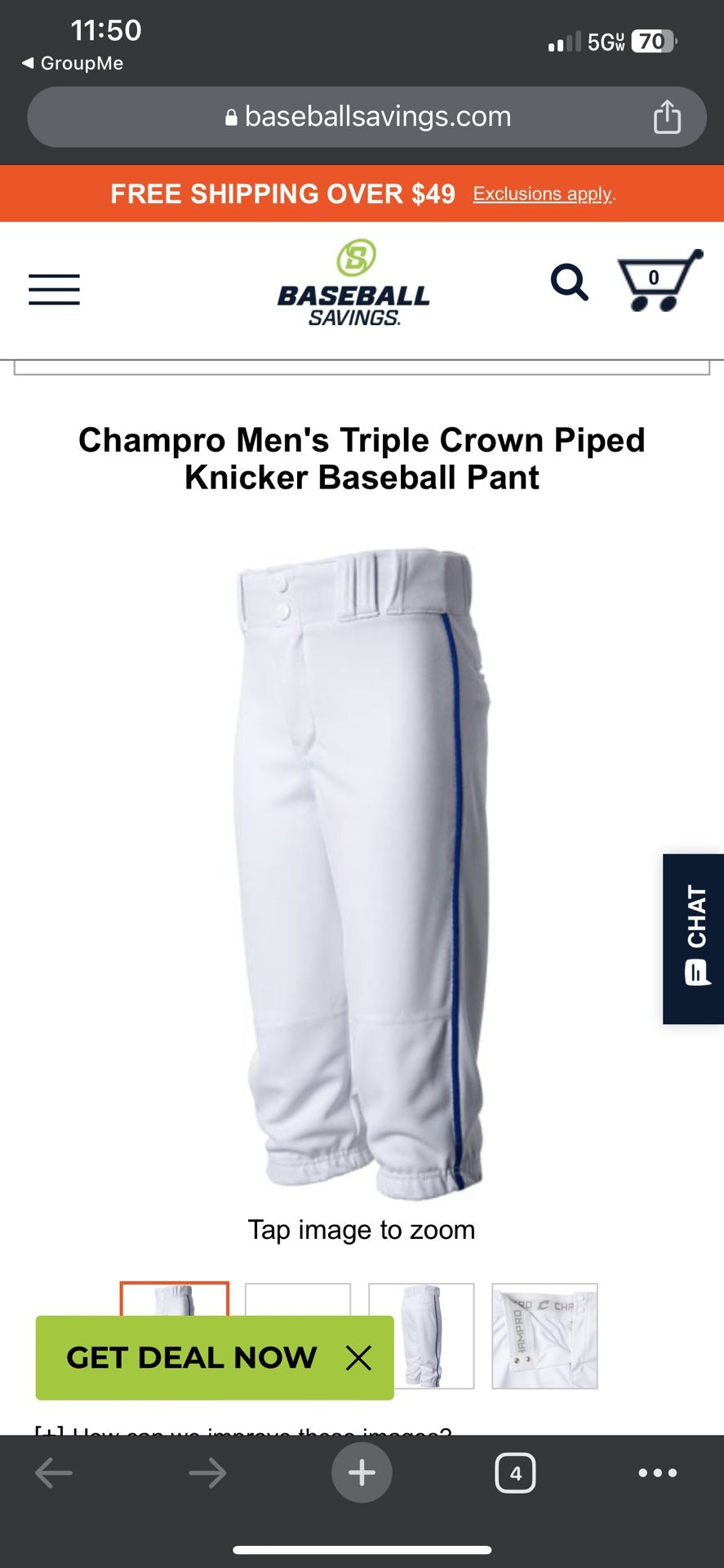 2 men large champro baseball pants brand new