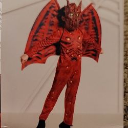 Red Dragon Costume Size S For Kids