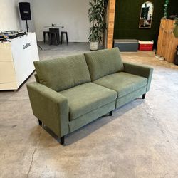 Olive Green corduroy Couch New 