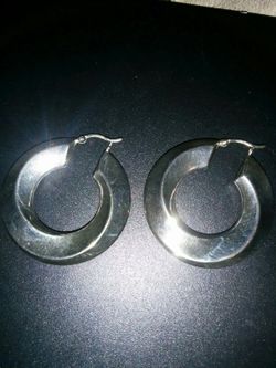 Sterling silver hoop earrings