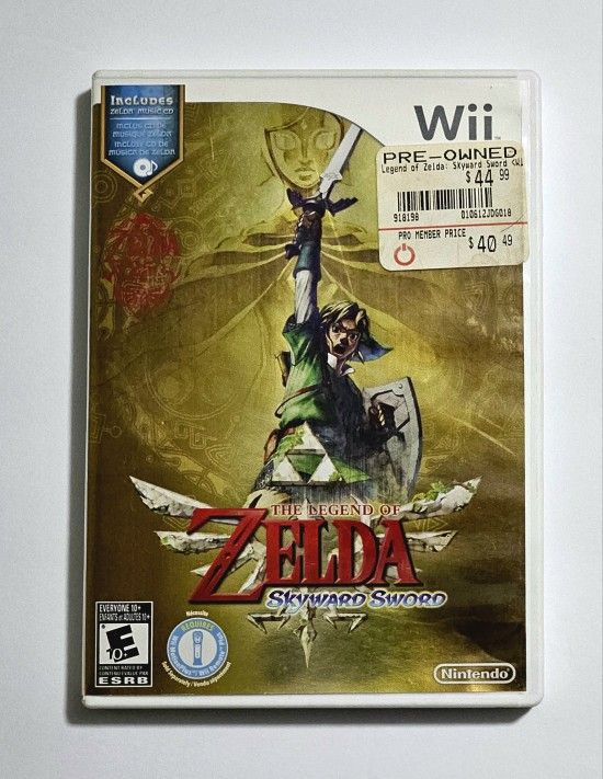 The Legend of Zelda: Skyward Sword (Nintendo Wii, 2011) No Music Disc