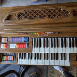 Kimball “The Entertainer”  Swinger Oak Antique Beautiful Working Organ Piano Electric Piano 