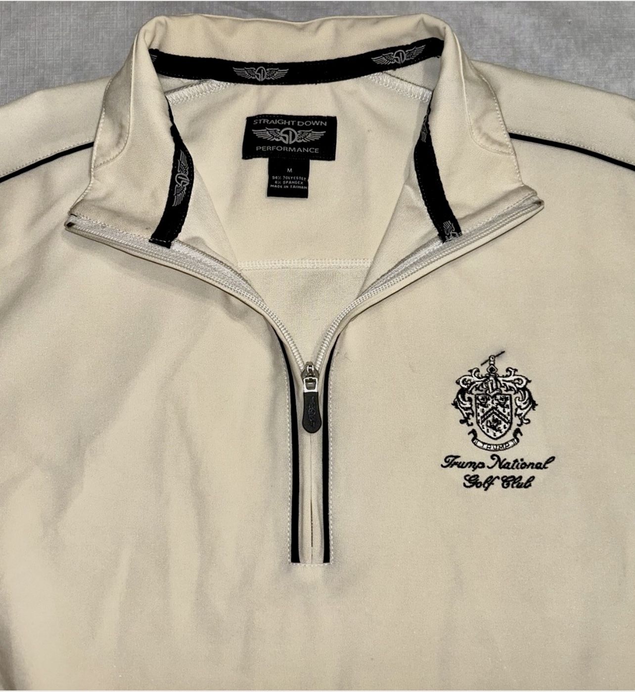 Straight Down Performance TRUMP NATIONAL Golf Club 1/4 Zip Pullover Men’s M