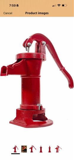 XtremepowerUS Well Hand Pitcher Antique Pitcher Manual Hand Pump Operated up to 25' ft Max Lift Patio Water Well Fountain for Outdoor Garden, Pond, Ba