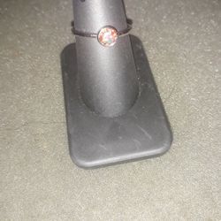 Sterling Silver Lab Opal Ring Sz8