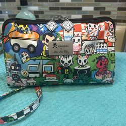 NEW! From estate sale and smoke free home  Ju-Ju-Be x Tokidoki Be Quick wristlet in the "Sushi Cars" print.