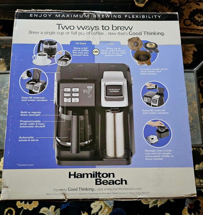Hamilton beach flex brew 2 way coffee maker 