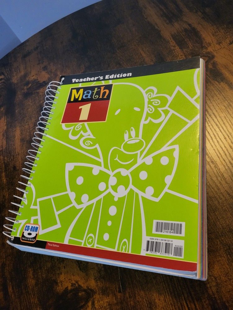 BJU Press Math 1 Teacher's Edition