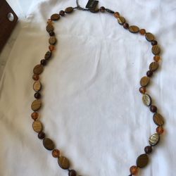Tiger Eye Shell Necklace - Wear 3 ways