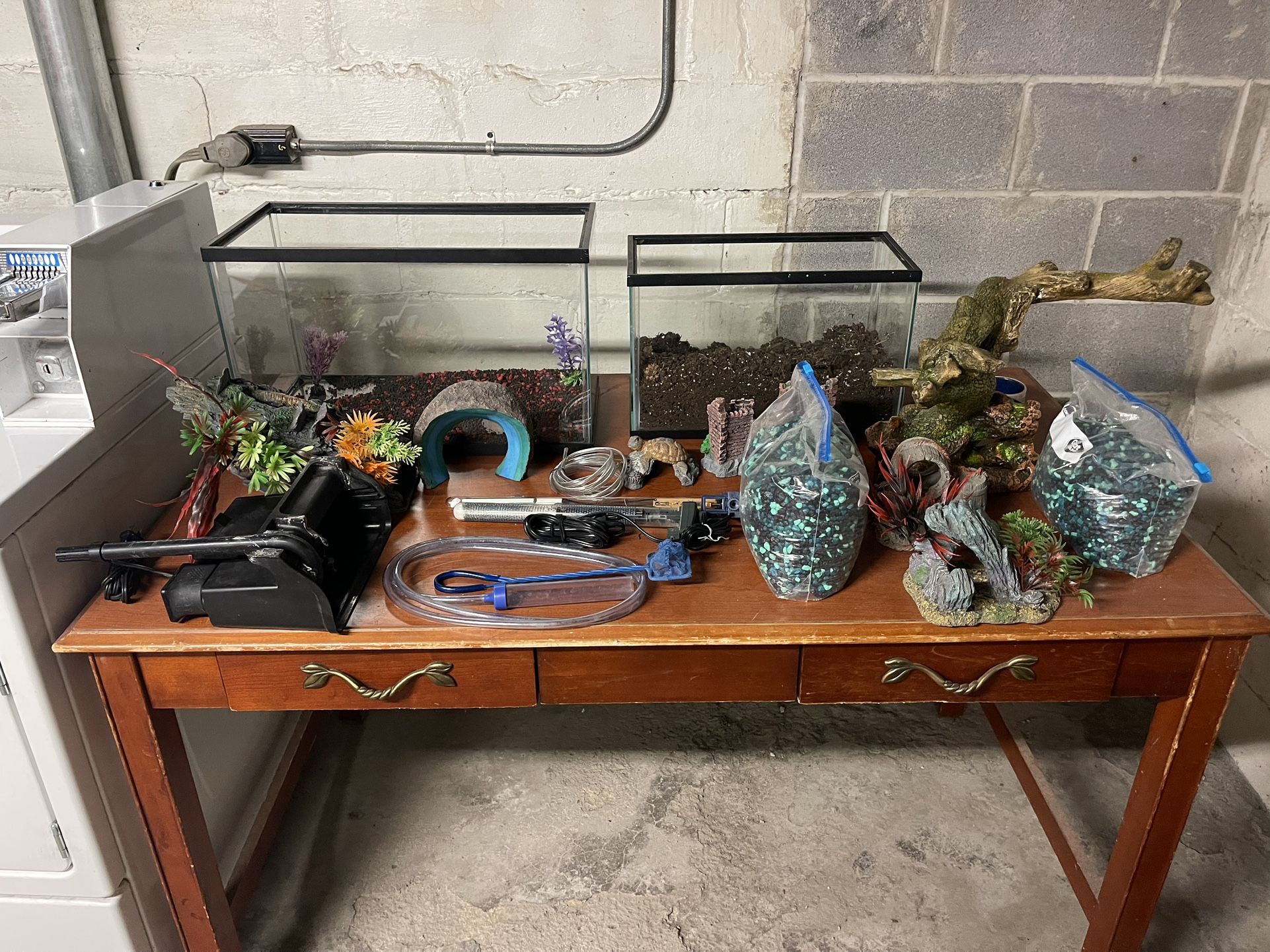 Fish Tank And Fish Tank Accessories $20 Per Item