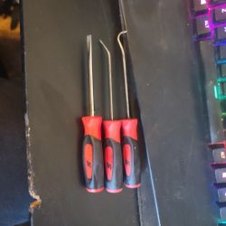 Snap On 3pc Mini Pick And Screwdriver Lot