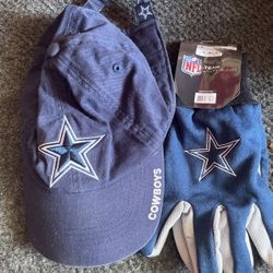 Dallas Cowboys NEW and hat and gloves