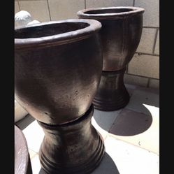 New Flower Pots Made Out Of Cement Perfect Gift 