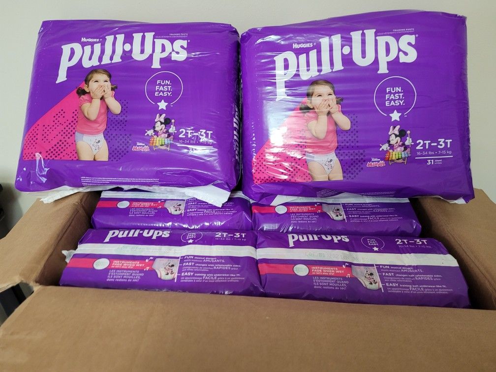 6 Packs of 2T/3T Huggies Pull-ups 