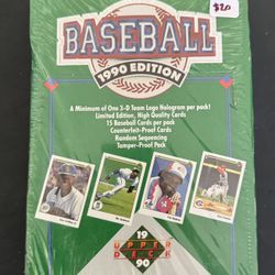 1990 Upper Deck MLB Baseball Card Sealed Box