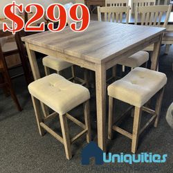 Dining set with 4 stools