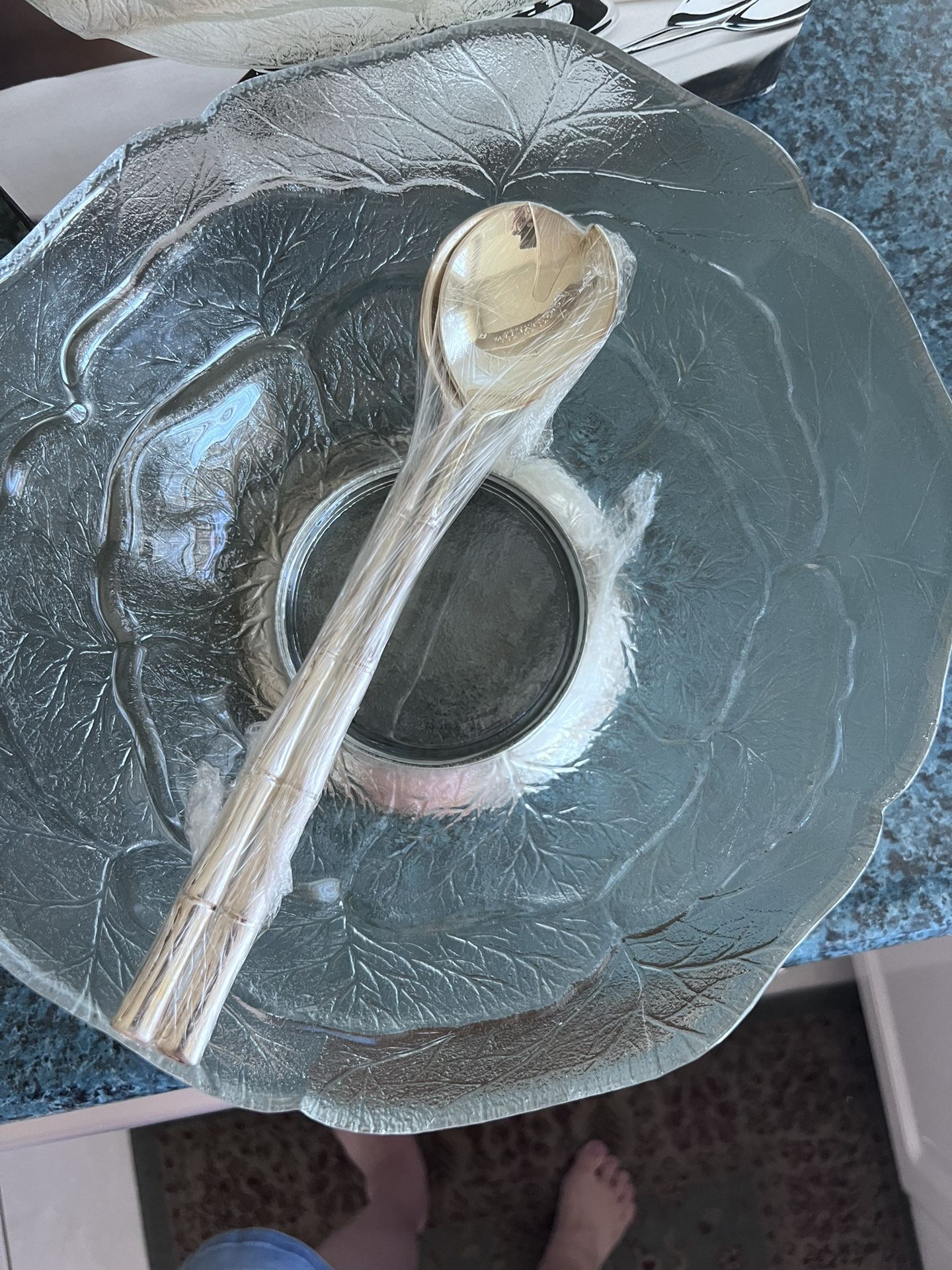 Salad Bowl With Spoon And Fork