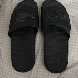 PUMA Men’s Black Slides Size 13