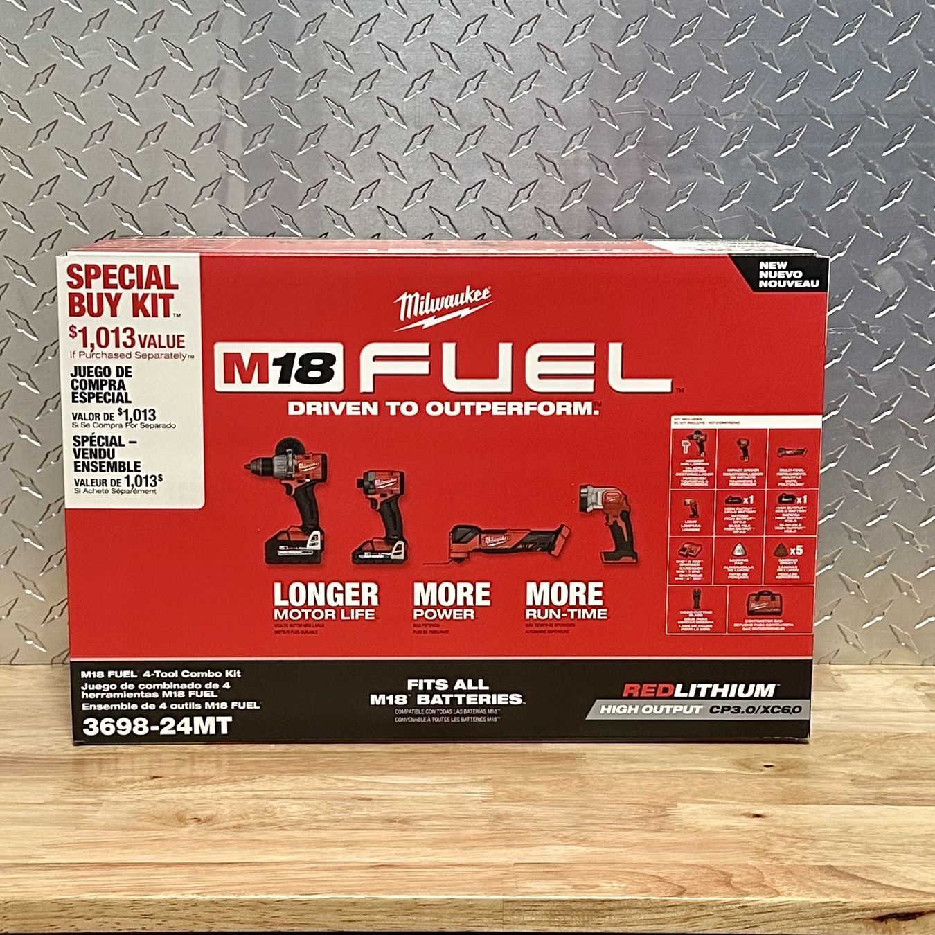 Milwaukee M18 FUEL 4 Tool Combo Kit 3698-24MT